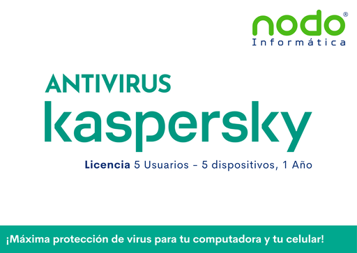 [SOFT000002] Antivirus Kaspersky  - 5 Dispositivos, 1 Año